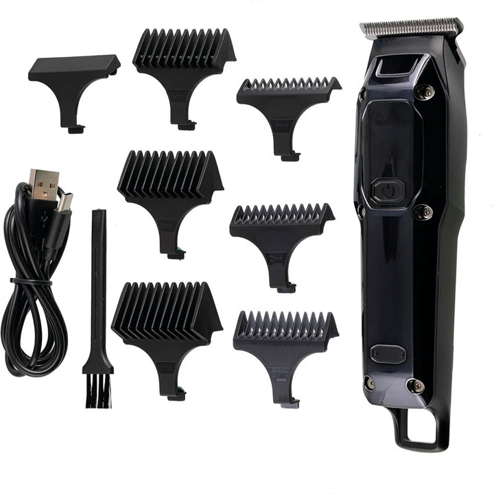 Cutting Edge Cortadora de Cabello Recargable Negro Dorado Profesional de Doble Velocidad con Cuchilla en T y Pantalla Led