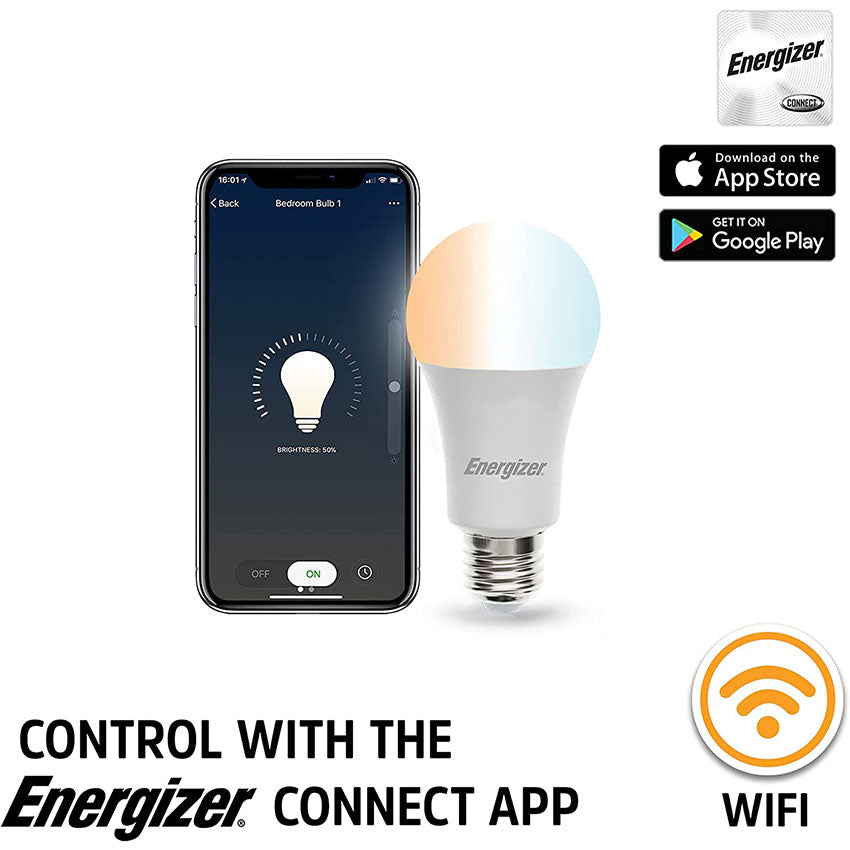 ENERGIZER FOCO LED WIFI BLANCO 60 WATTS COMPATIBLE CON ALEXA/GOOGLE