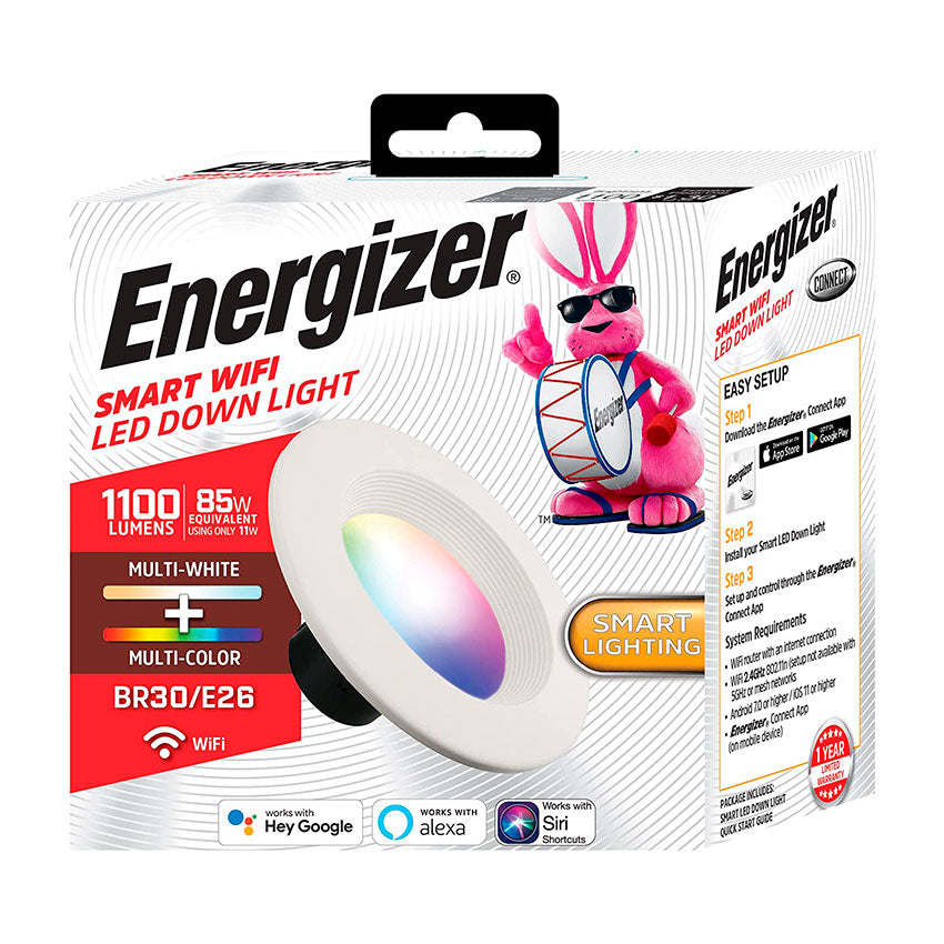 ENERGIZER FOCO LED WIFI MULTICOLOR 60 VATIOS COMPATIBLE CON ALEXA Y G