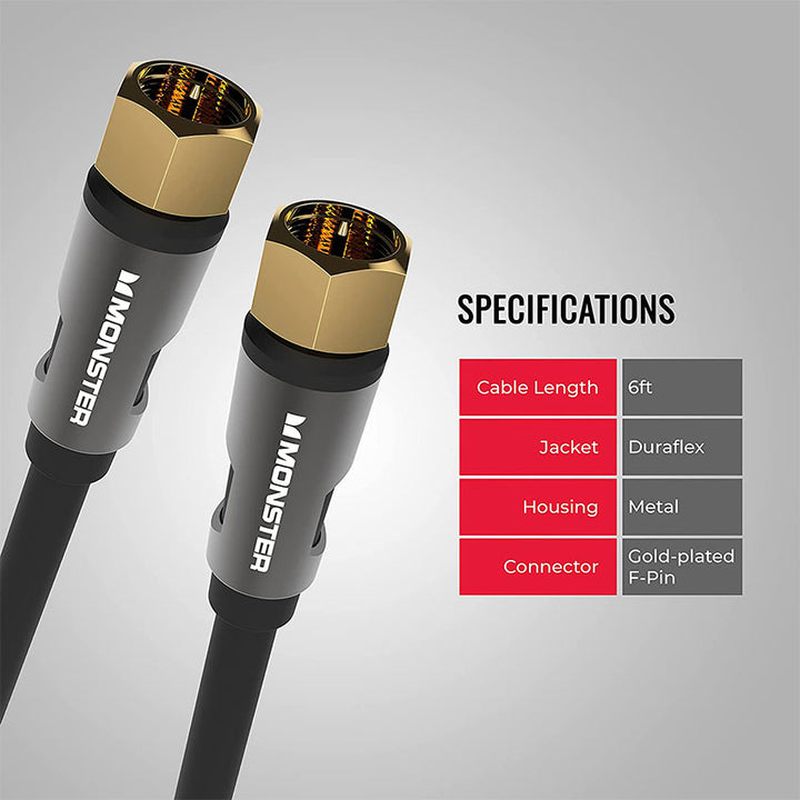 MONSTER CABLE COAXIAL 6FT.