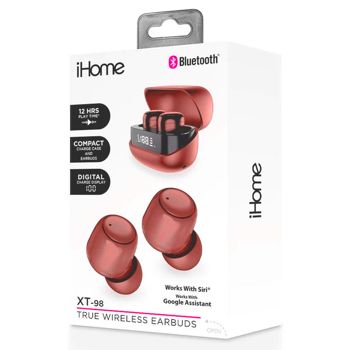 IHOME AUDIFONOS TRUE WIRELESS IN EAR COLOR ROJO