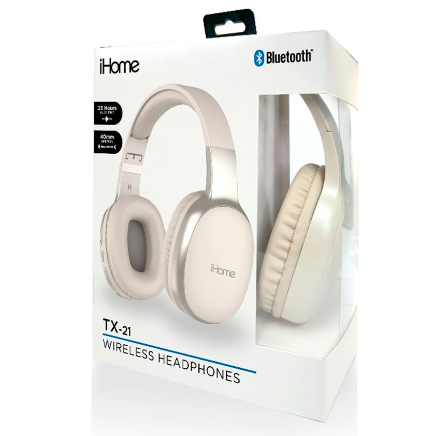 IHOME AUDIFONOS BLUETOOTH ON EAR COLOR PERLA