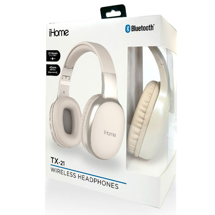 IHOME AUDIFONOS BLUETOOTH ON EAR COLOR PERLA