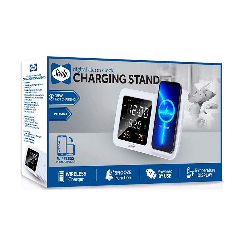 SEALY RELOJ DESPERTADOR C/CARGADOR WIRELESS