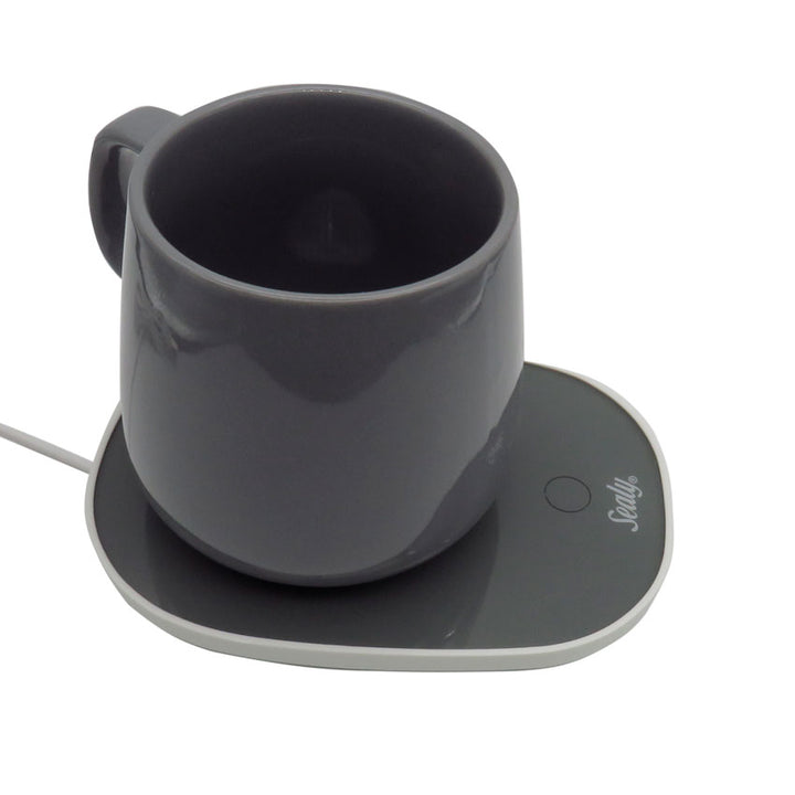 TAZA CON BASE CALENTADORA SEALY GRI