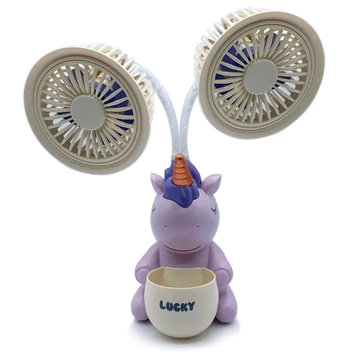 Ventilador Portatil Dual Unicornio Bytech