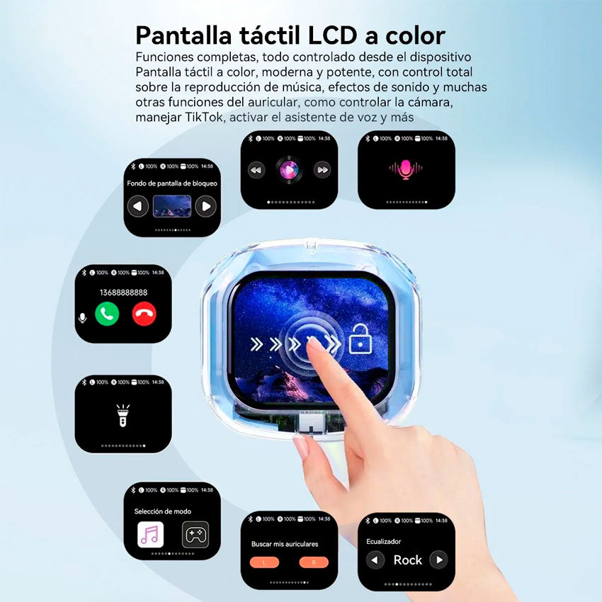 CASE LOGIC AUDIFONOS TRUE WIRELESS C/DISPLAY BLANCO