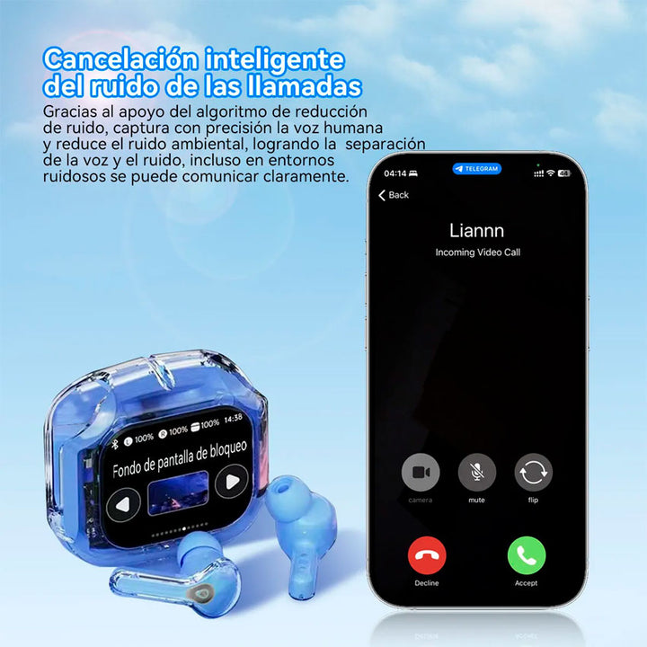 CASE LOGIC AUDIFONOS TRUE WIRELESS C/DISPLAY BLANCO