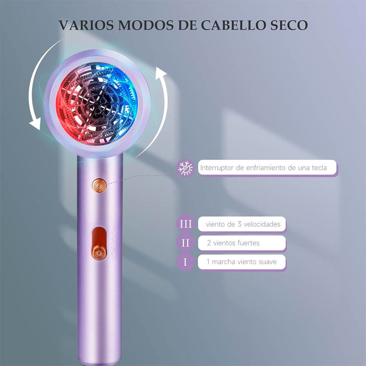 SECADORA DE CABELLO BGLAM PURPURA