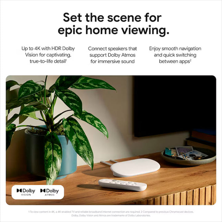 CHROMECAST GOOGLE TV 4K PORCELAIN