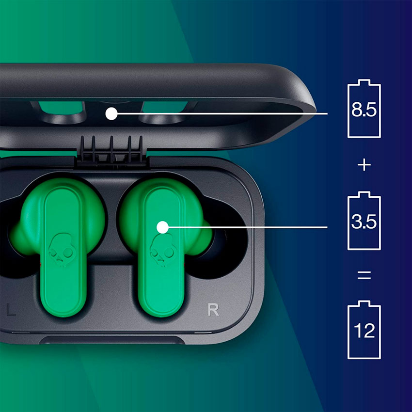 SKULLCANDY AUDIFONOS TRUE WIRELESS DIME VERDE