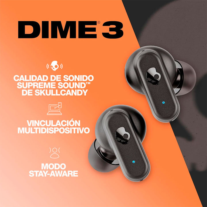 SKULLCANDY AUDIFONOS TRUE WIRELESS IN EAR COLOR NEGRO DIME3