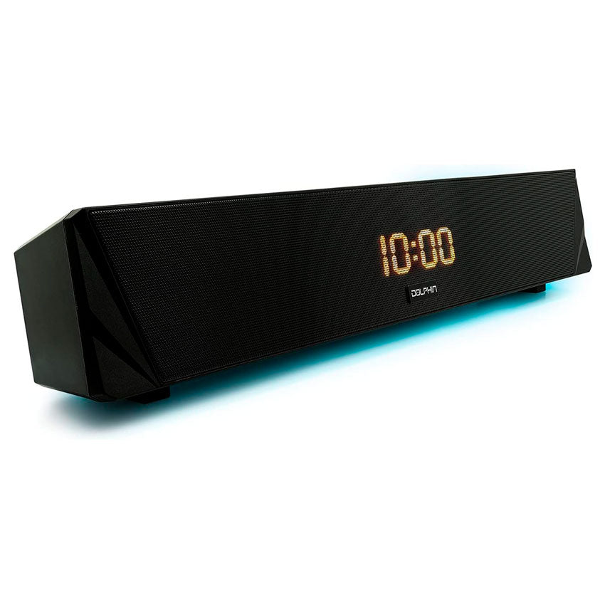 DOLPHIN SNB-161R ALTAVOZ RECARGABLE PARA COMPUTADORA CON RELOJ Y LUCE