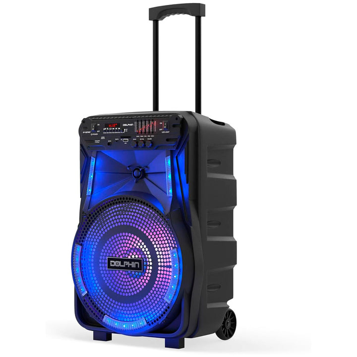 DOLPHIN 12" ALTAVOZ DE FIESTA BLUETOOTH RECARGABLE DE ALTA POTENCIA