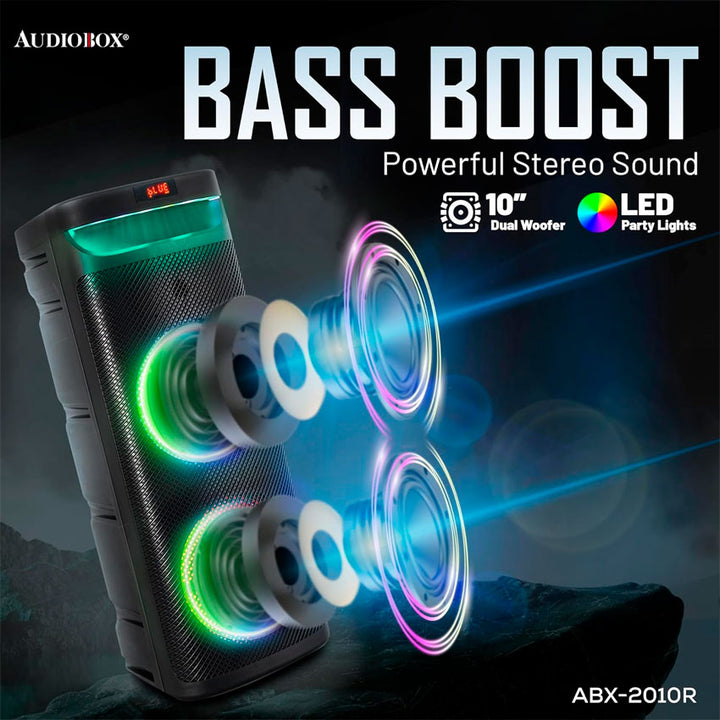 BAFLE AUDIOBOX 2X10" RECARGABLE