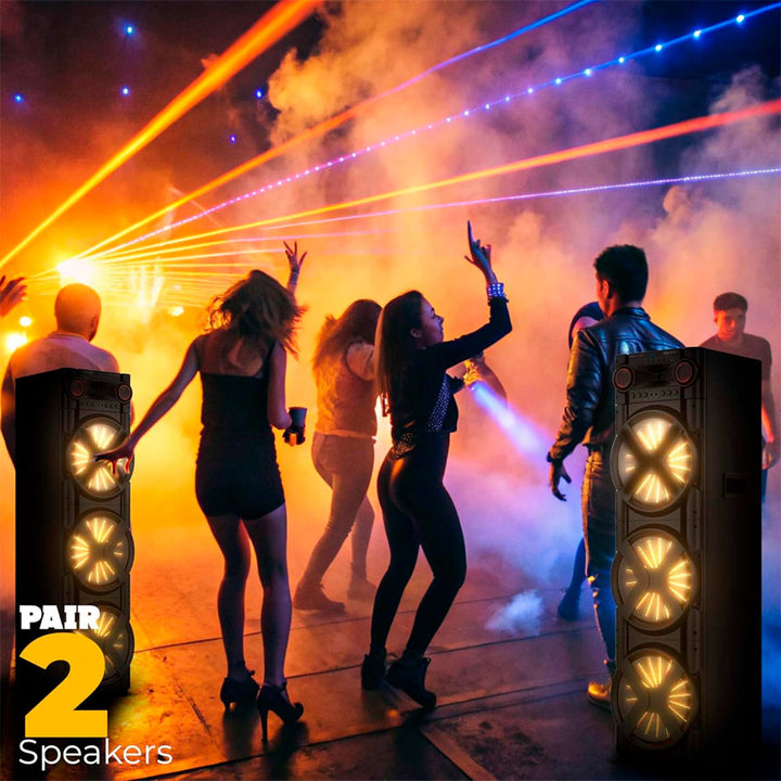 DOLPHIN XL-312 ALTAVOZ BLUETOOTH TRIPLE DE 12 PULGADAS, SALIDA DE ALTA POTENCIA DE 6000 W CON X-BASS.