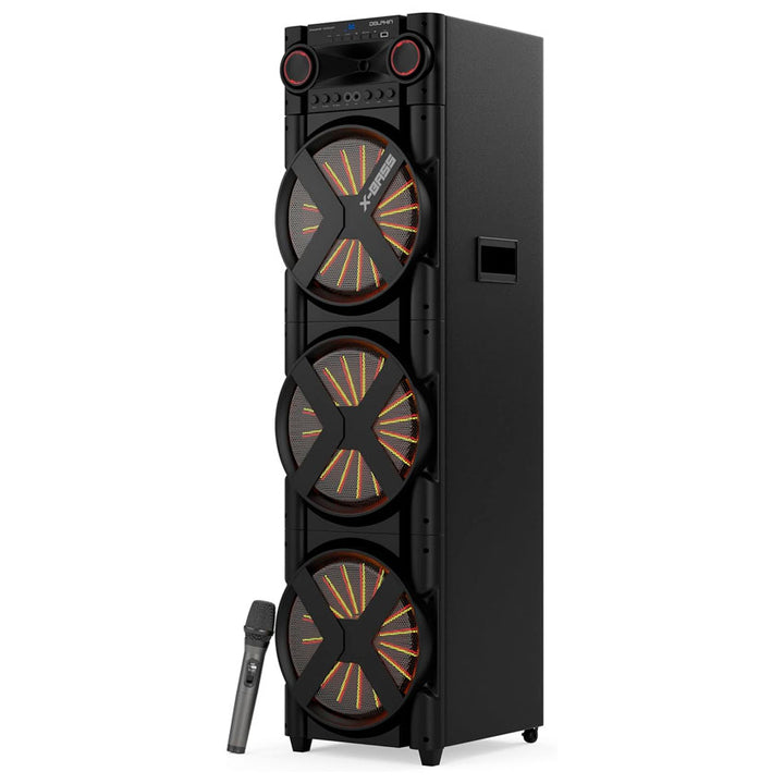 DOLPHIN XL-312 ALTAVOZ BLUETOOTH TRIPLE DE 12 PULGADAS, SALIDA DE ALTA POTENCIA DE 6000 W CON X-BASS.