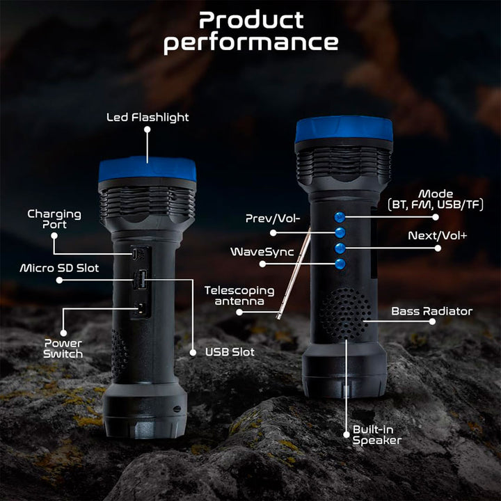 Bocina Bluetooth Portátil Audiobox Solar Tipo Lampara — accesorios incluidos