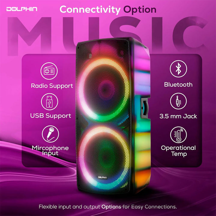 DOLPHIN SPX-290RBT - ALTAVOZ BLUETOOTH PROFESIONAL DUAL DE 15 PULGADA