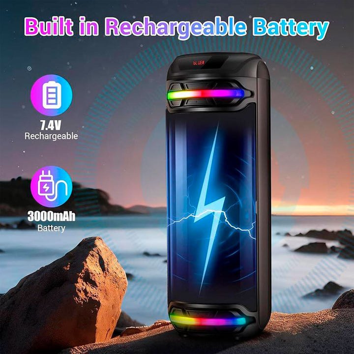 AUDIOBOX BAFLE RECARGABLE – POTENCIA Y DIVERSIÓN DONDE QUIERAS