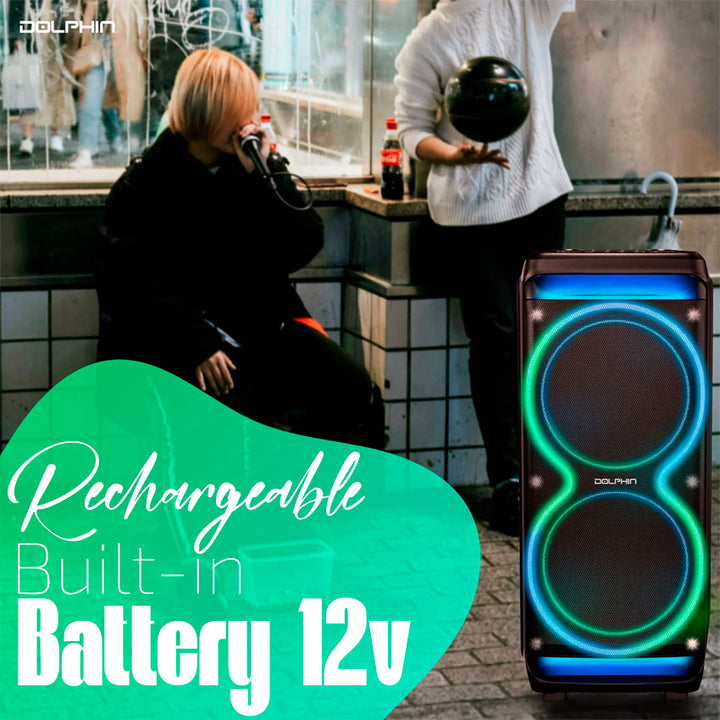 BAFLE AUDIOBOX 2X12" RECARGABLE