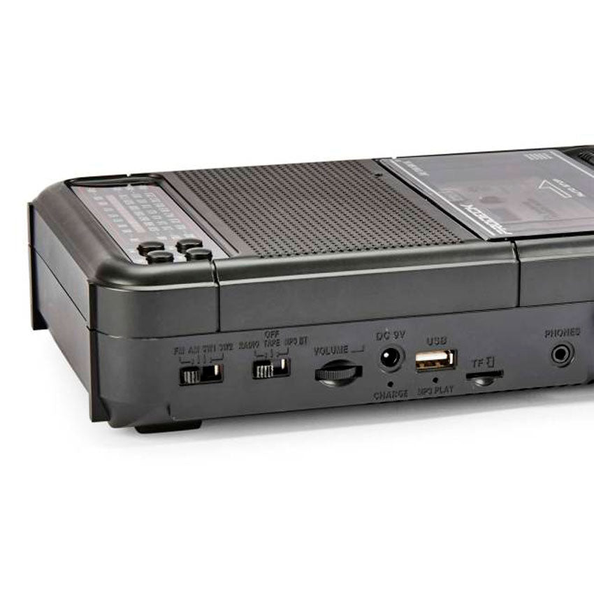 AUDIOBOX RADIO GRABADORA BLUETOOTH CASETE USB RADIO AM/FM/SW NEGRO