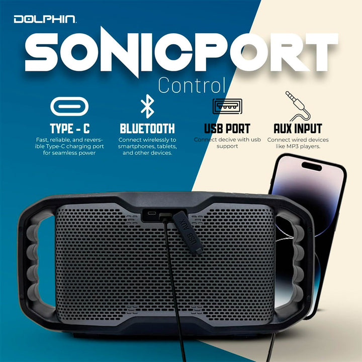 BOCINA BLUETOOTH DOLPHIN C/POWERBANK