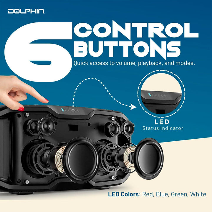 BOCINA BLUETOOTH DOLPHIN C/POWERBANK