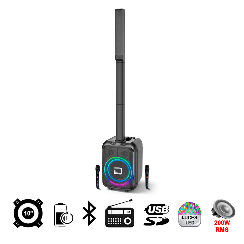 Bafle Dolphin 10" C/bocina Satelital