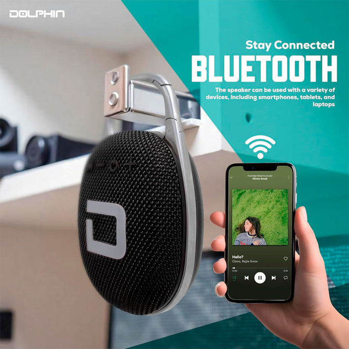 DOLPHIN BOCINA BLUETOOTH CLIP IPX5 CAMUFLAJE