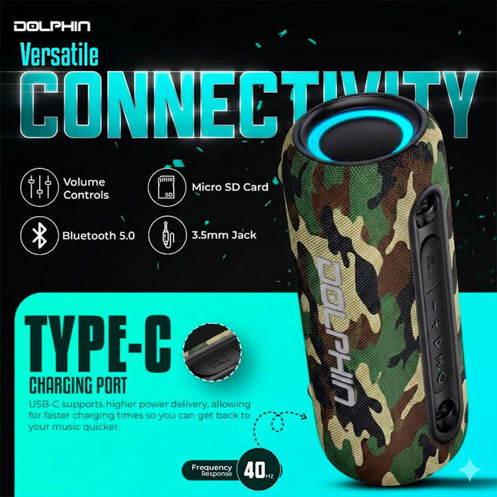 Bocina Bluetooth Dolphin Bazooka Camuflaje