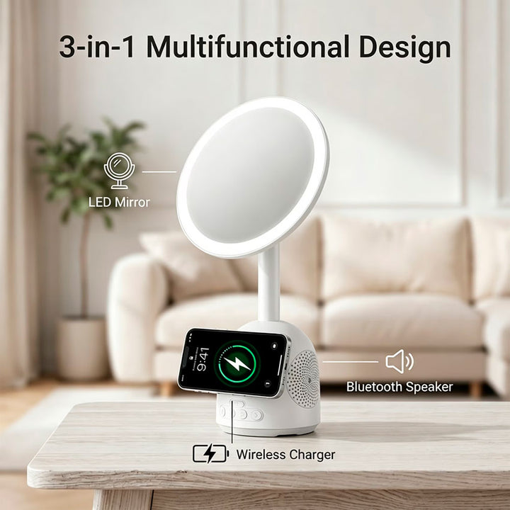 Bocina Bluetooth Techbro Espejo Vanity