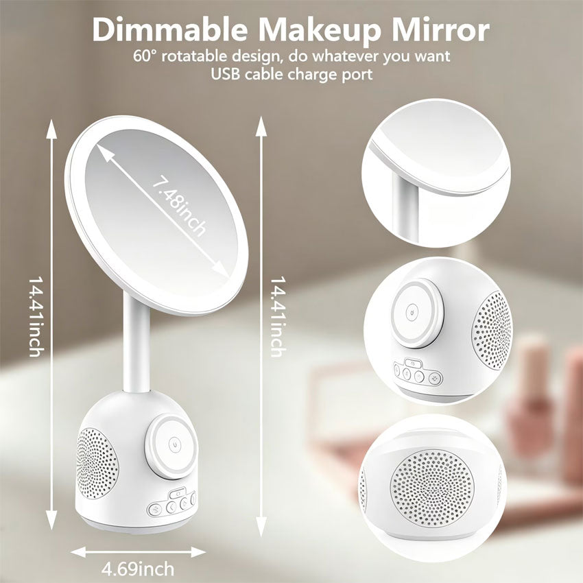 Bocina Bluetooth Techbro Espejo Vanity