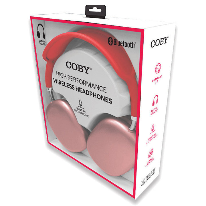 COBY AUDIFONOS BLUETOOTH ON EAR COLOR ROSA DORADO