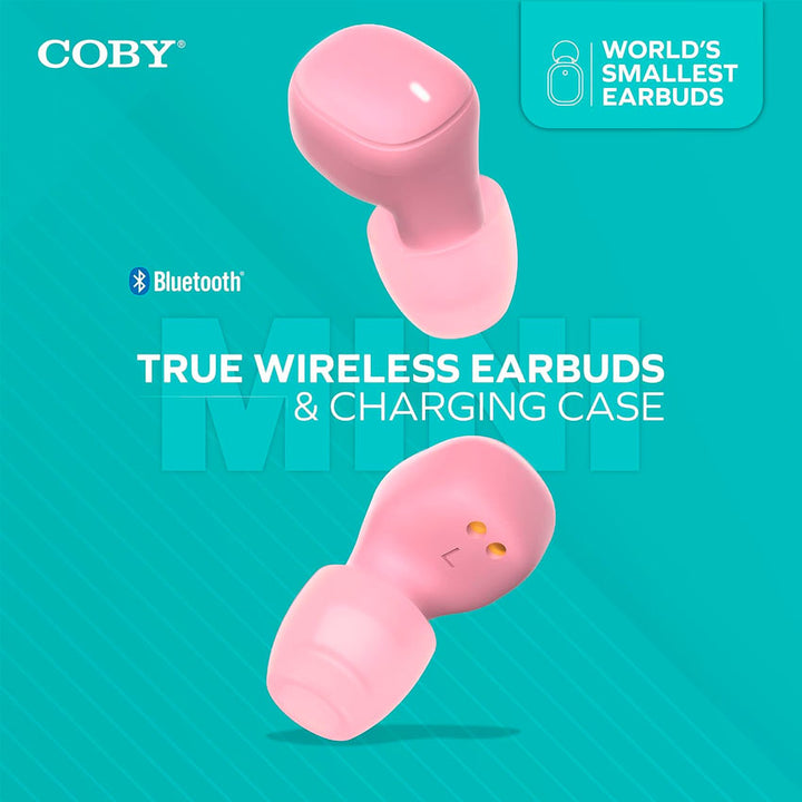 COBY AUDIFONOS TRUE WIRELESS IN EAR COLOR ROSA