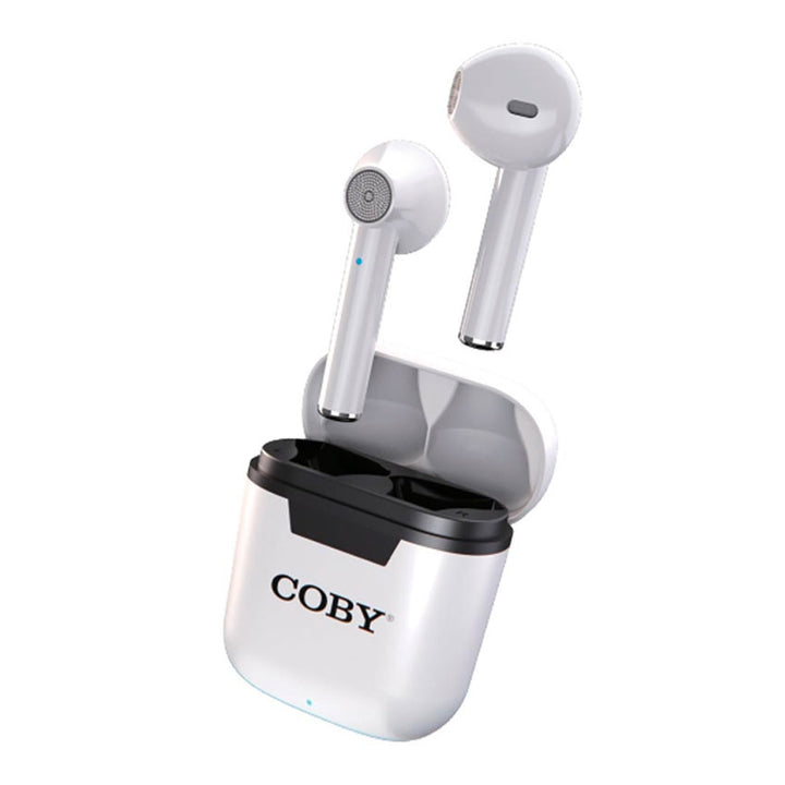 Coby Audifonos True Wireless con Estuche de Carga Color Blanco
