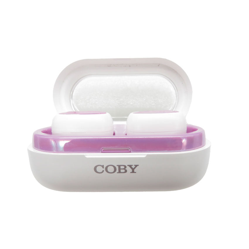 AUDIFONOS TRUE WIRELESS COBY BLANCO/ROSA (CETW547PR)