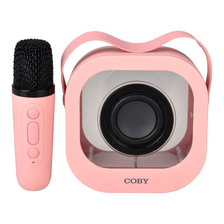 BOCINA BLUETOOTH COBY KARAOKE CUBE C/MICROFONO ROSA