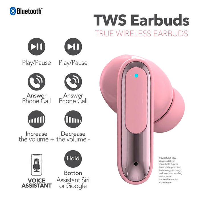 Audifonos True Wireless Rca C/display Anc Rosa