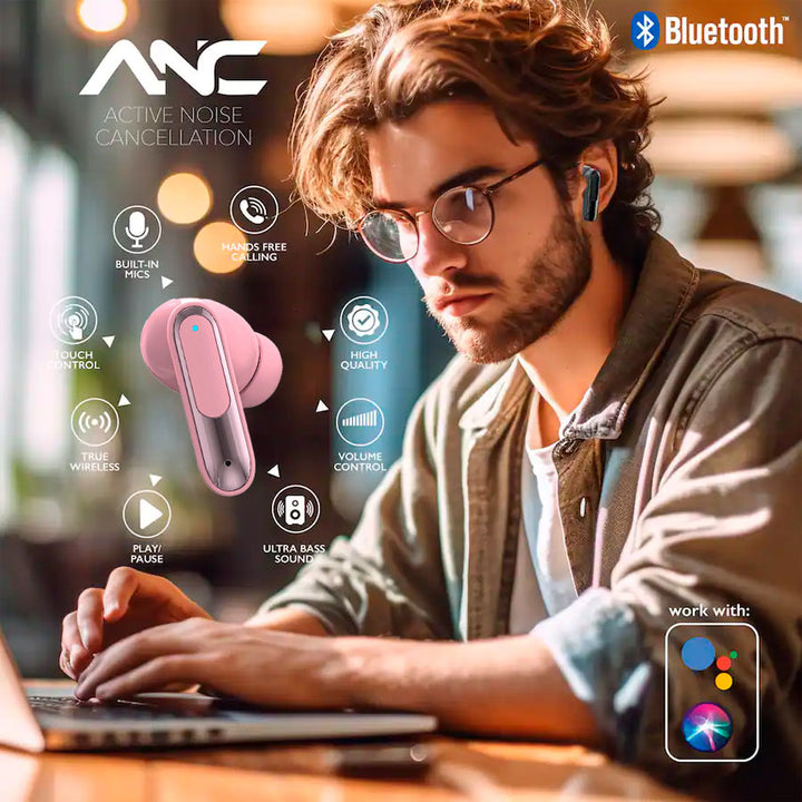 Audifonos True Wireless Rca C/display Anc Rosa