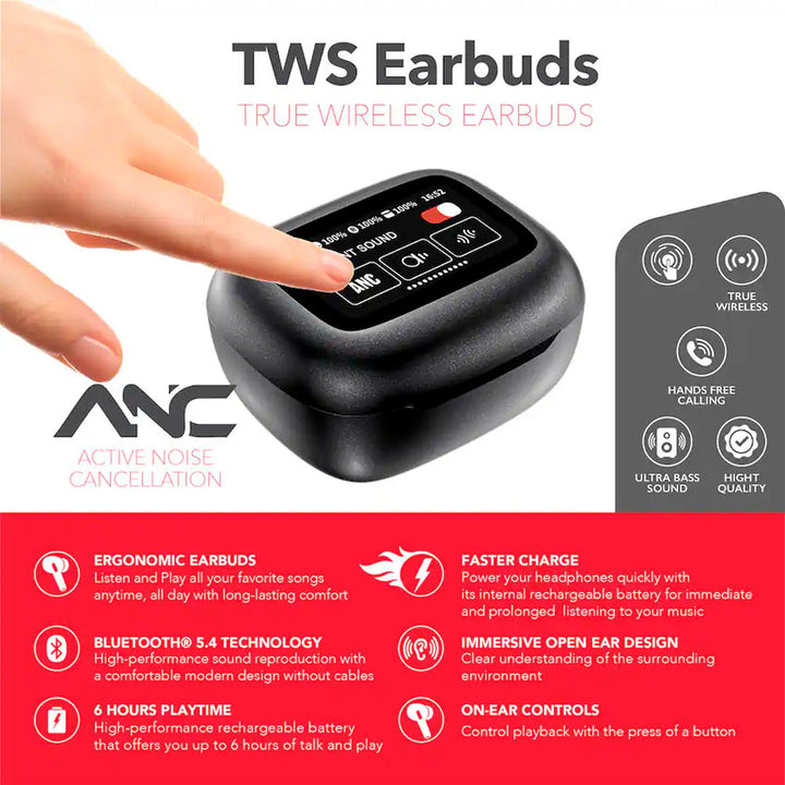 Audifonos True Wireless Rca C/display Anc Rosa