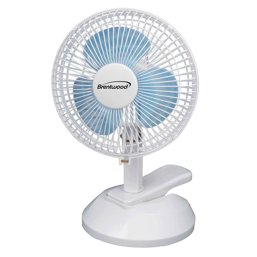 BRENTWOOD VENTILADOR DE ESCRITORIO 6" 2 VELOCIDADES COLOR BLANCO