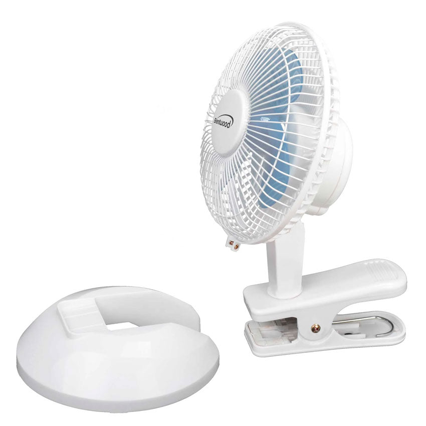 BRENTWOOD VENTILADOR DE ESCRITORIO 6" 2 VELOCIDADES COLOR BLANCO