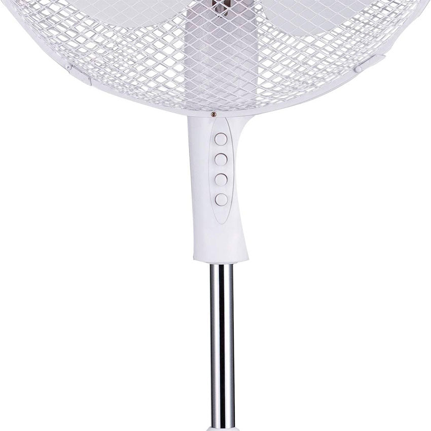 BRENTWOOD VENTILADOR DE PEDESTAL 16" 3 VELOCIDADES BLANCO