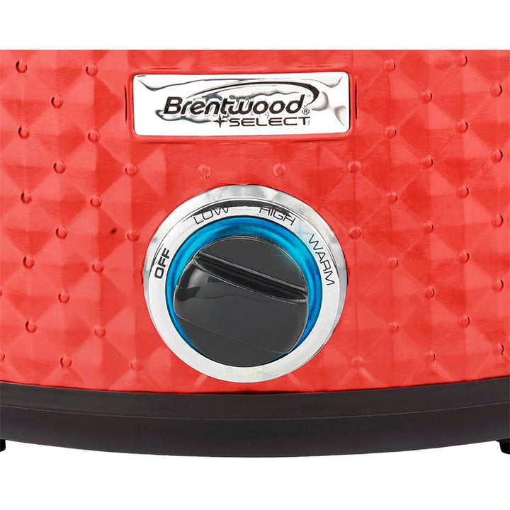 Brentwood Olla Lento Cocimiento Roja 6.6 Lts de Cerámica Extraíble