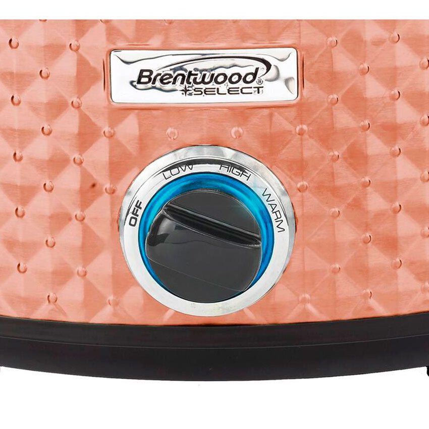 Brentwood Olla Lento Cocimiento Cobre 6.6 Lts de Cerámica Extraíble