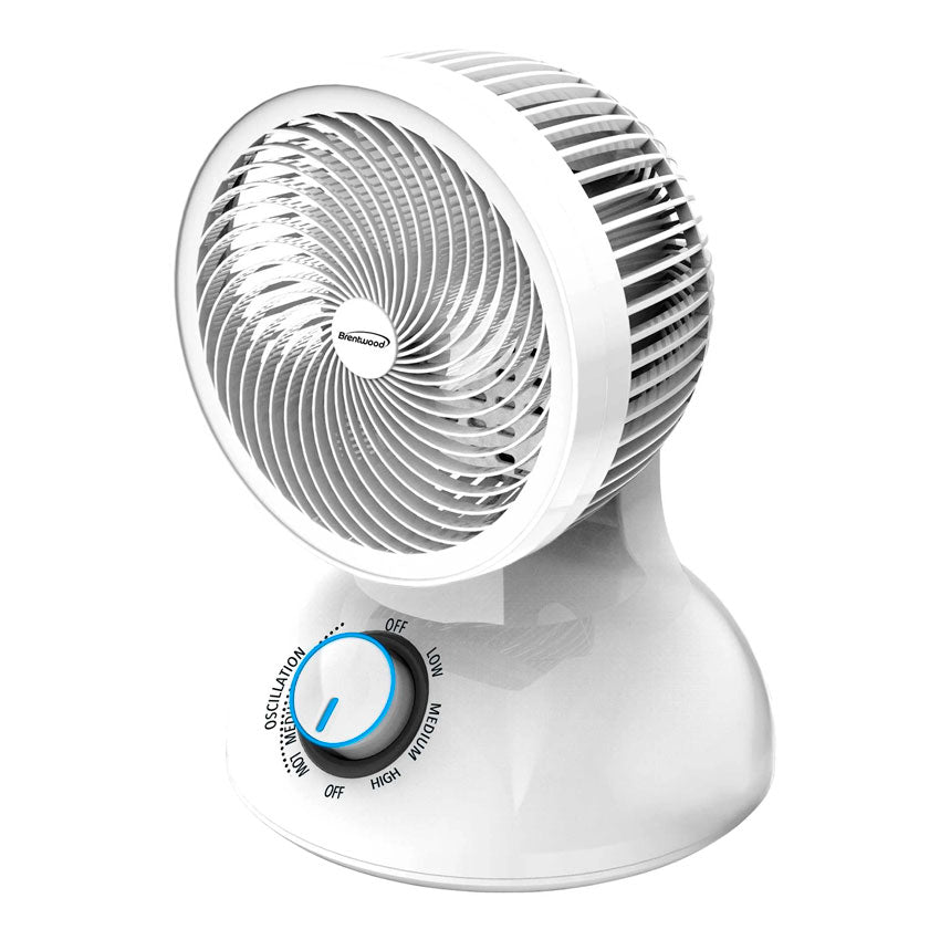 BRENTWOOD VENTILADOR DE ESCRITORIO 6" 3 VELOCIDADES BLANCO