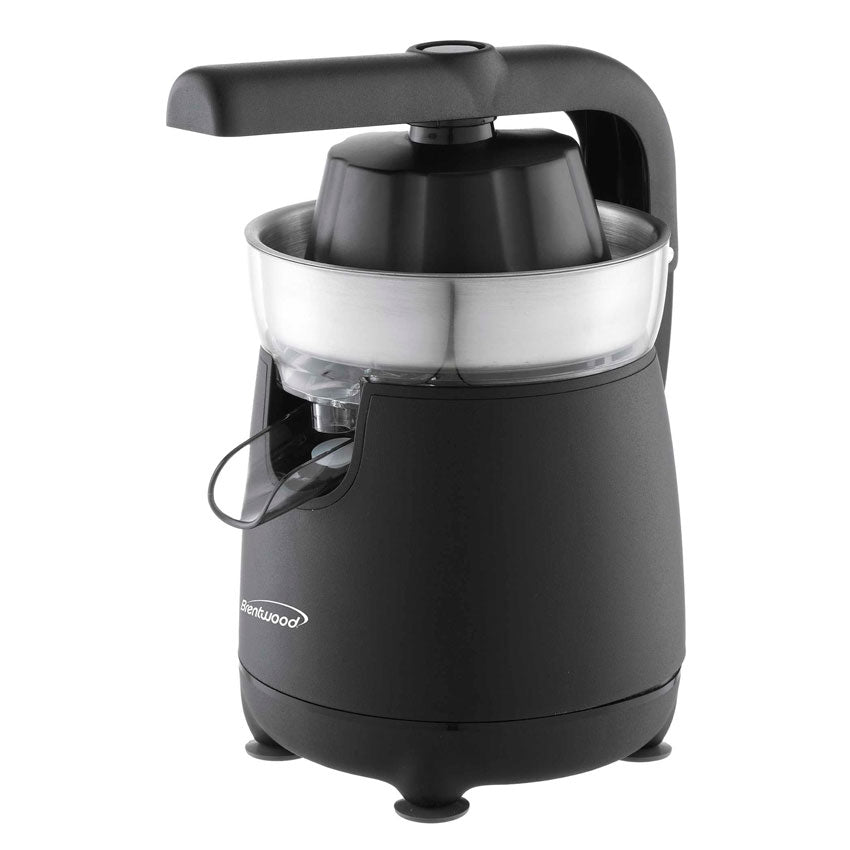Brentwood Exprimidor de Citricos Negro con Palanca Ergonómica y Filtro de Acero Inoxidable