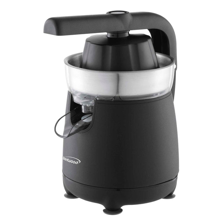 Brentwood Exprimidor de Citricos Negro con Palanca Ergonómica y Filtro de Acero Inoxidable
