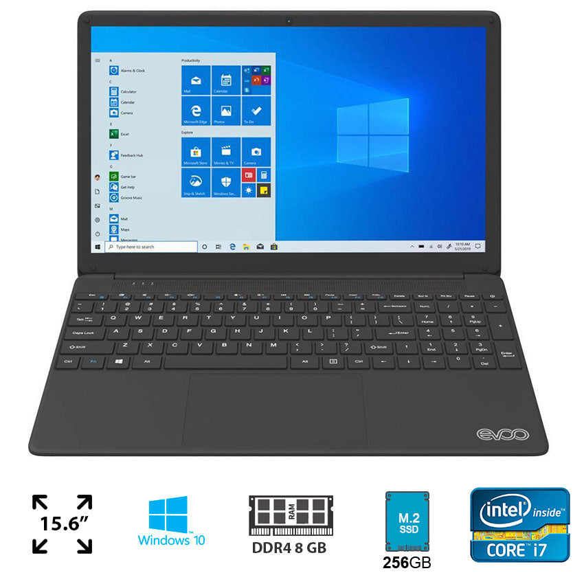 EVOO-LAPTOP 15.6"-EVC156-2KB-INTEL CORE I7-8GB DE RAM-256GB DISCO DUR